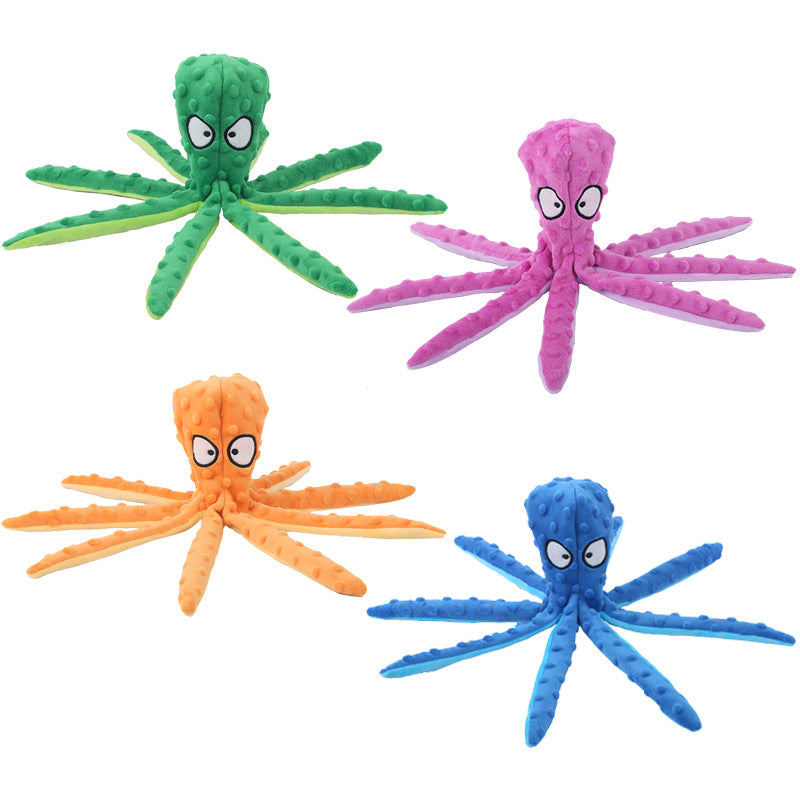 Octopus Plush Squeaker Toy for Pets